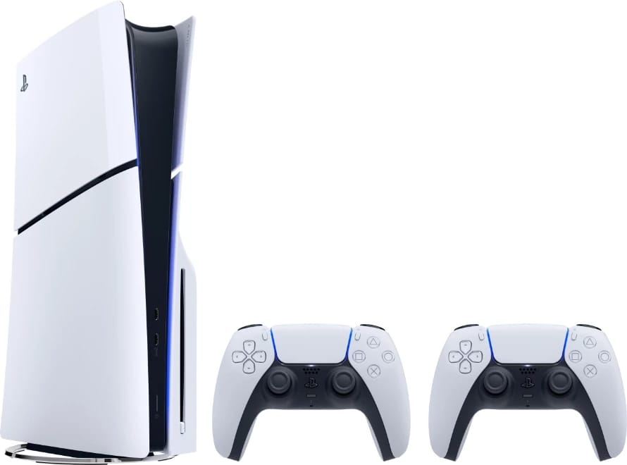 PlayStation 5 Disc Edition met 2 DualSense-controllers Slim – productfoto 2
