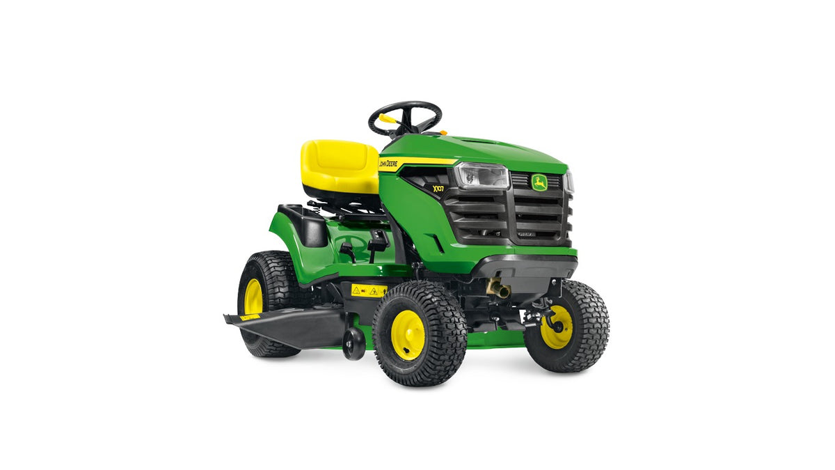 John Deere X107 Benzine Zitmaaier 107 cm | Comfortabele zitmaaier voor krachtig maaiwerk